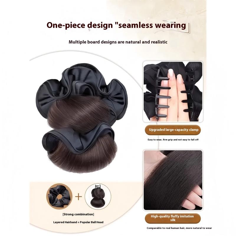 Claw Clip Messy Bun Hair Piece - 여성용 간편한 업두 스타일 합성 클로우