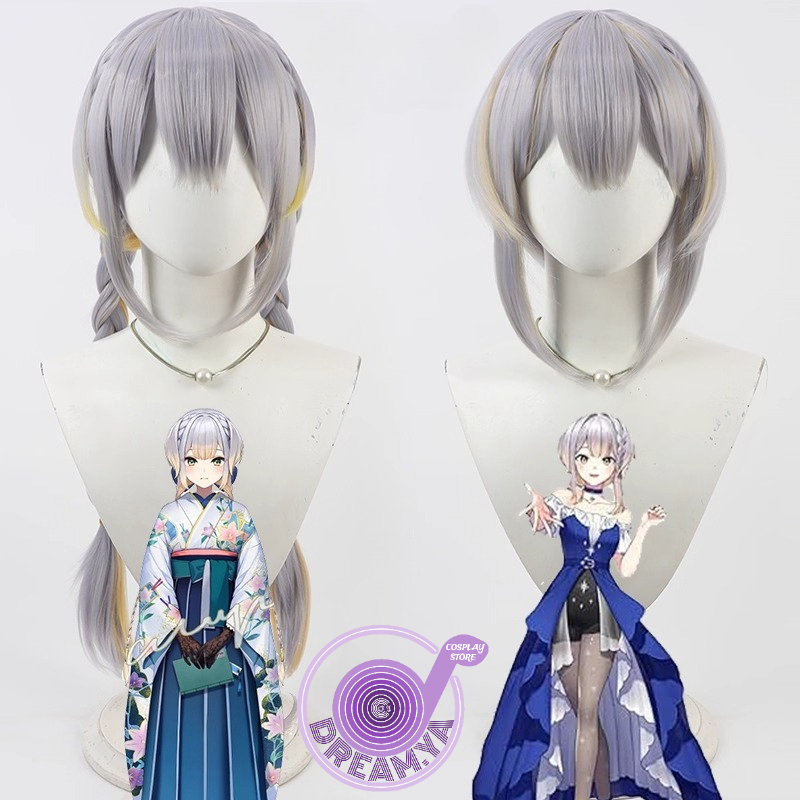 Synthetic Wigs - Shioriha Ruri 코스프레 가발 Vtuber 회색