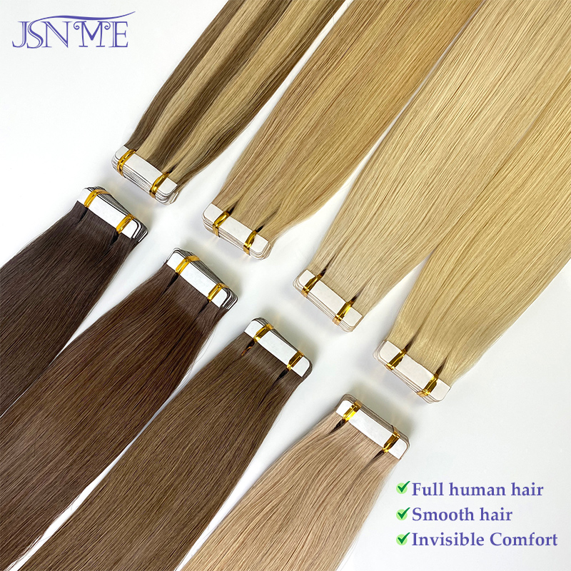 Invisible Tape In Extensions Real Hair - JSNME 테이프 인 헤어 익스텐션 100%