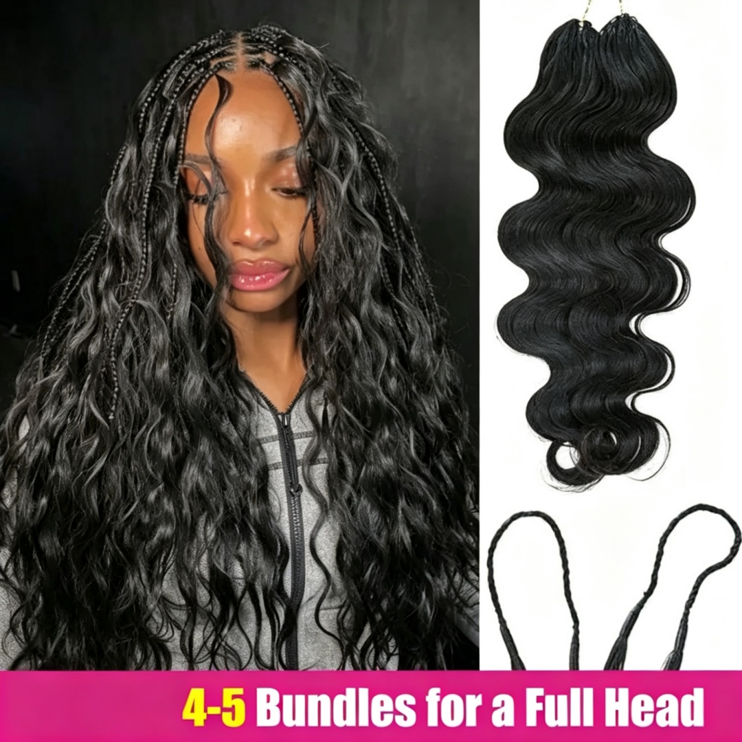 Hair Bundles - 스마일걸 바디 웨이브 페더 크로셰 인모