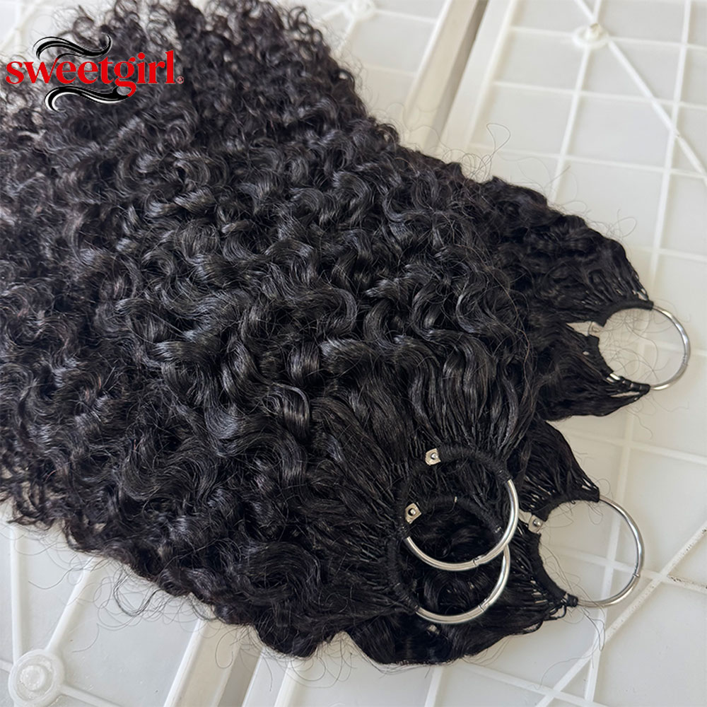 Water Wave Bulk Human Hair For Braiding - 픽시 컬리 내추럴 블랙 100% 인모