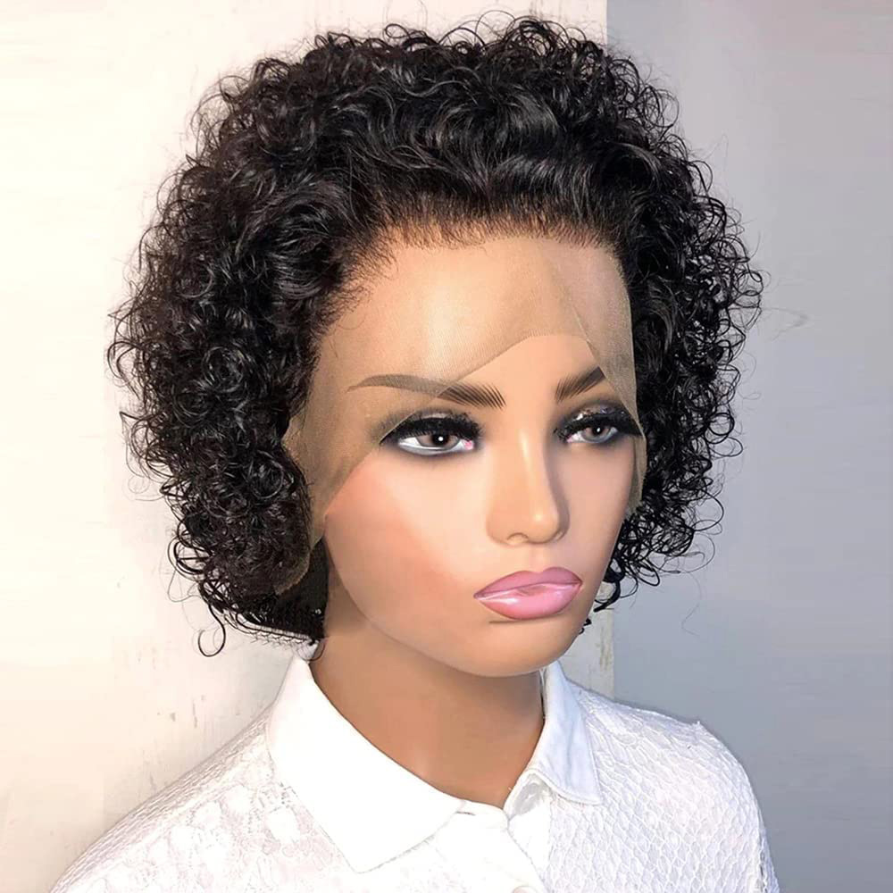 Short Pixie Cut Wig Human Hair Cheap - 픽시컷 가발 13x4 픽시 곱슬머리 인모