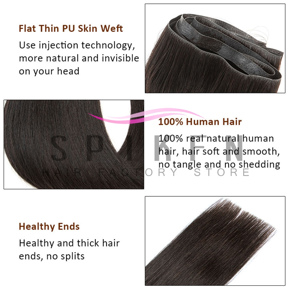 스픽펜 롱 테이프 웨프트 인모 연장 헤어 익스텐션, 인 - Invisible Tape In Extensions Real Hair 리뷰 및 가격