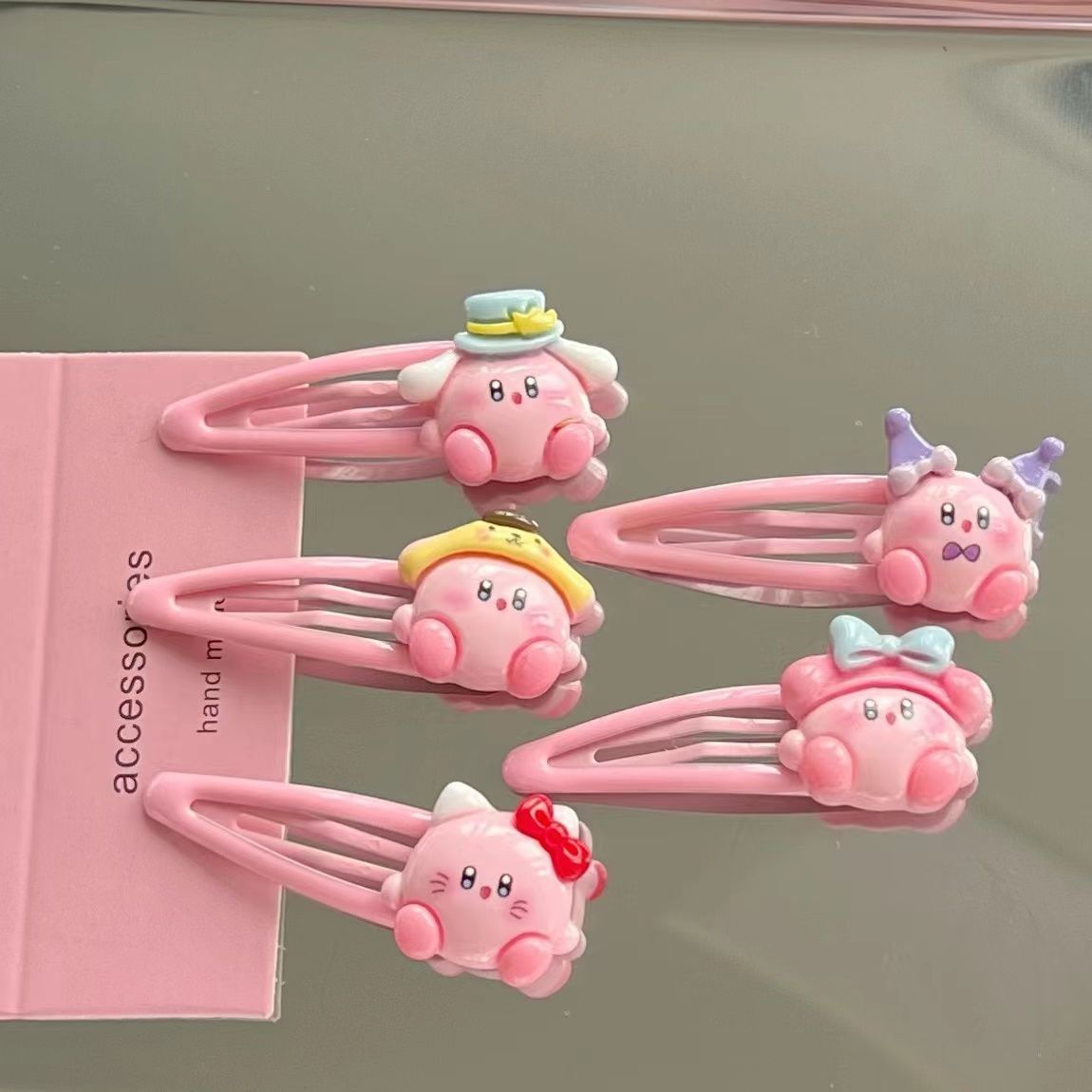 1~10pcs 귀여운 커비 BB 헤어 클립 달콤하고 사 - Hair Bundles 리뷰 및 가격