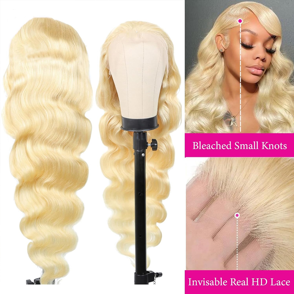 613 허니 블론드 컬러 13x6 투명 HD 레이스 프 - 613 Blonde Body Wave Lace Front Wig 리뷰 및 가격