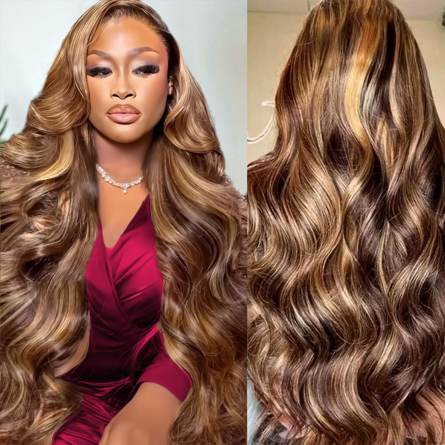 HD 하이라이트 46인치 13x4 바디 웨이브 레이스  - Lace Front Wigs 리뷰 및 가격