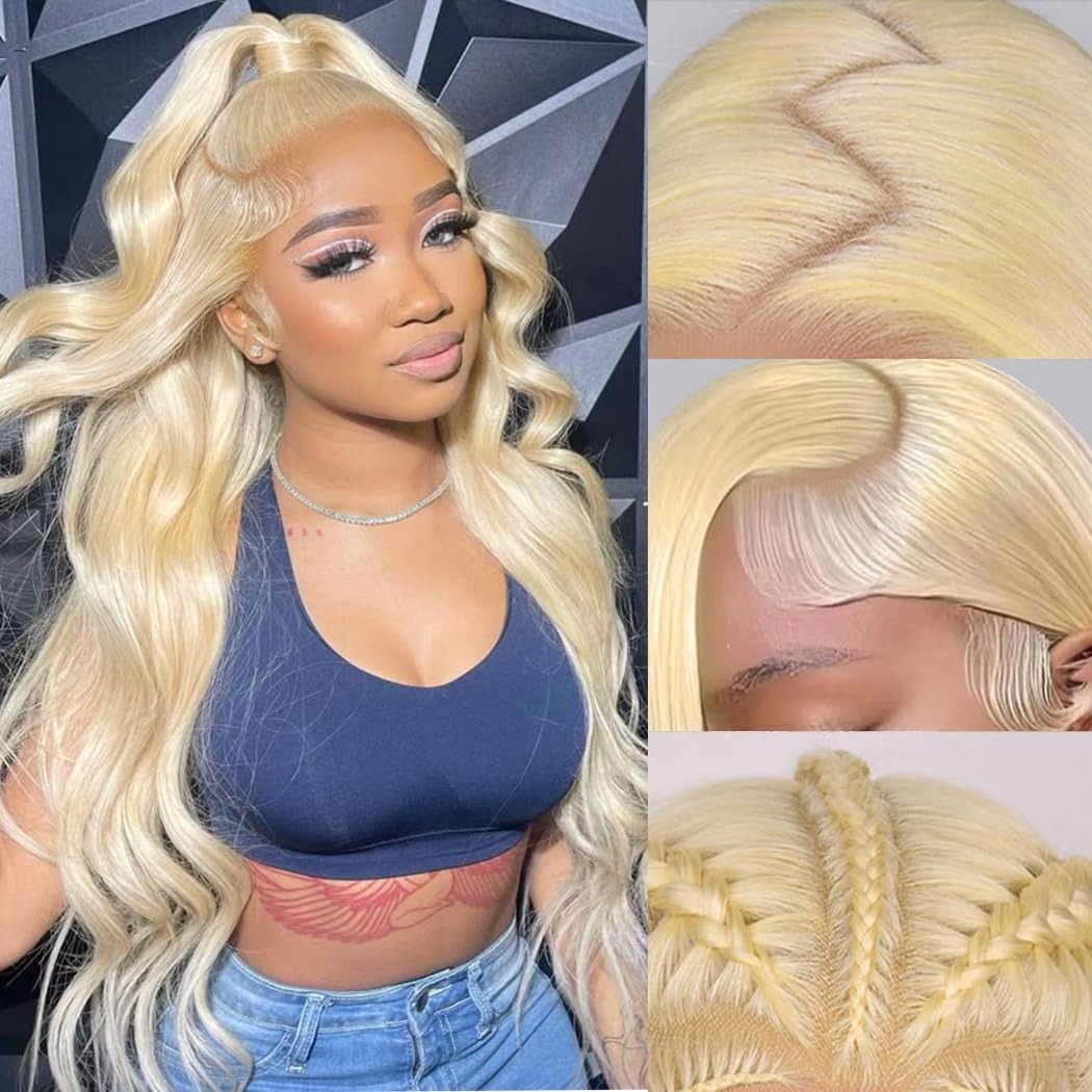 613 HD 레이스 프론탈 가발 200% 밀도 13x4 - 613 Blonde Body Wave Lace Front Wig 리뷰 및 가격