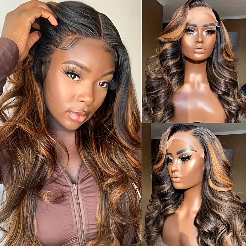 P1B30 바디 웨이브 하이라이트 옴브레 스타일의 천연 - Hd Lace Frontal Wig Human Hair Pre Plucked 리뷰 및 가격