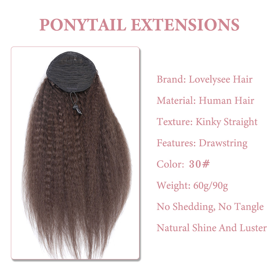 포니테일 인간의 머리카락 랩 말꼬리 변태 스트레이트 브 - Seamless Clip In Hair Extensions Human Hair 리뷰 및 가격