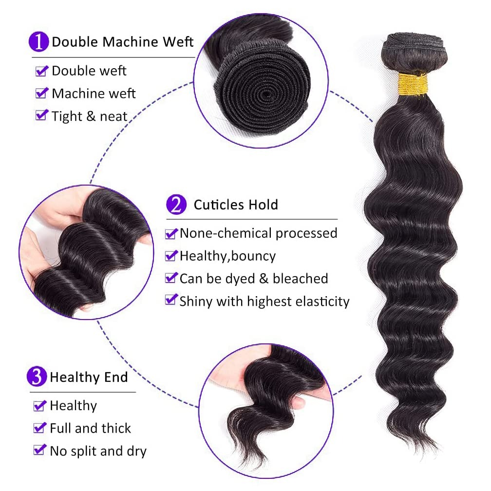 30인치 루즈 웨이브 번들 인모 및 클로저 12A 브라 - Deep Wave 3 Bundles With Closure 리뷰 및 가격