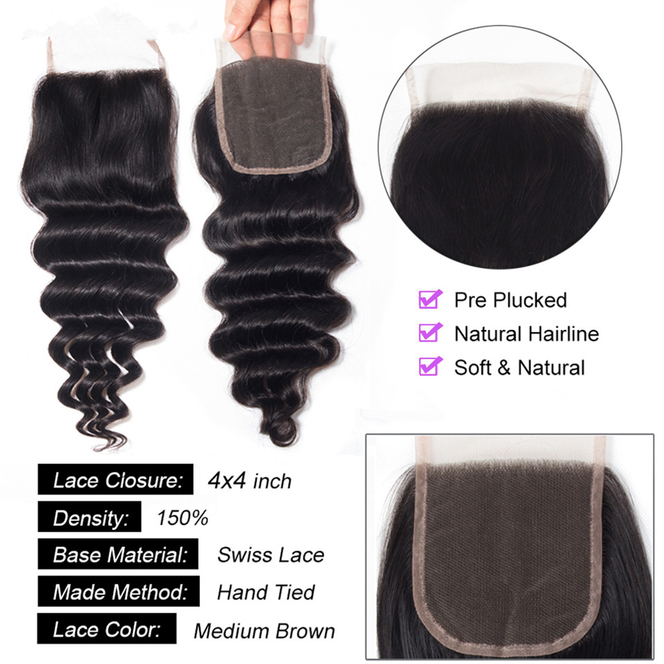 30인치 루즈 웨이브 번들 인모 및 클로저 12A 브라 - Deep Wave 3 Bundles With Closure 리뷰 및 가격