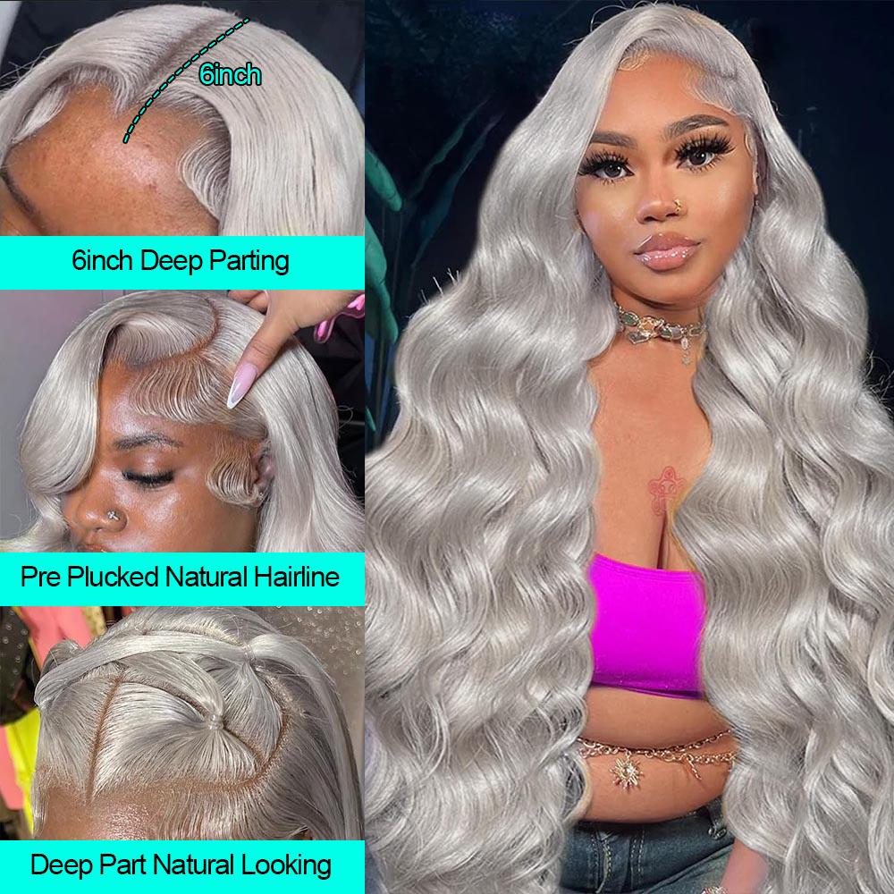 코스프레 바디 웨이브 실버 그레이 13X4 레이스 프론 - 613 Blonde Body Wave Lace Front Wig 리뷰 및 가격