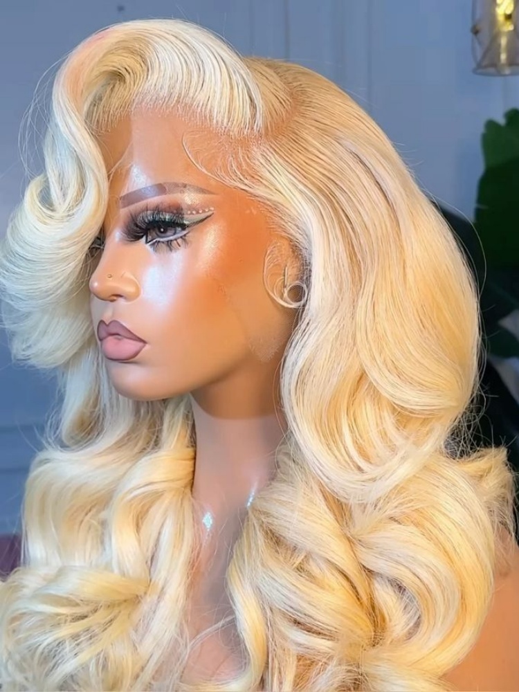 허니 블론드 613 바디 웨이브 인모 가발 13x6 H - 613 Blonde Body Wave Lace Front Wig 리뷰 및 가격