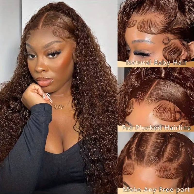 초콜릿 브라운 색상 220% 밀도 36인치 초콜릿 브라 - Hd Lace Frontal Wig Human Hair Pre Plucked 리뷰 및 가격