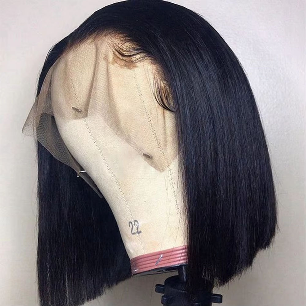 미리 컷 처리된, 접착제가 필요 없는 인모 가발, 13 - Pre Parted 13X4 Lace Front Bob Wig 리뷰 및 가격