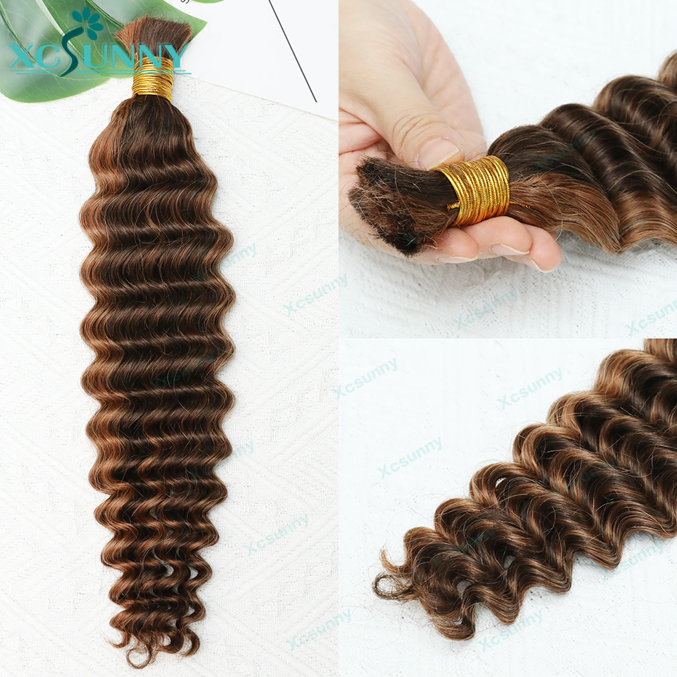 색깔 # 4/30 보헤미안 브레이드 인모 헤어 익스텐션 - Water Wave Bulk Human Hair For Braiding 리뷰 및 가격