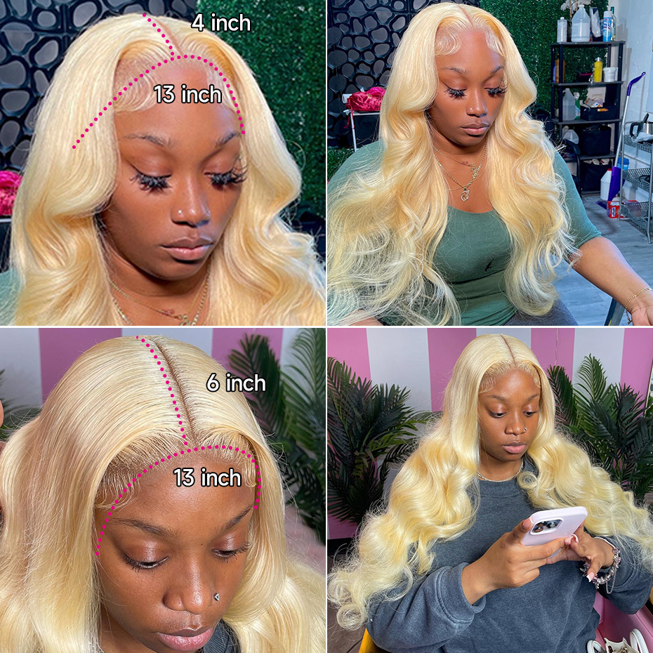 613 컬러 바디 웨이브 인모 레미 베트남 블론드 13 - 613 Blonde Body Wave Lace Front Wig 리뷰 및 가격