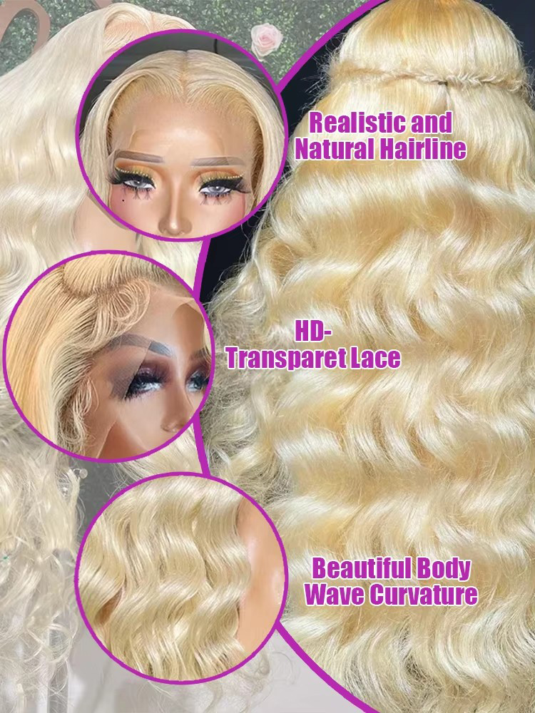 30~40인치 613 허니 블론드 인모 가발 13x4  - 613 Blonde Body Wave Lace Front Wig 리뷰 및 가격