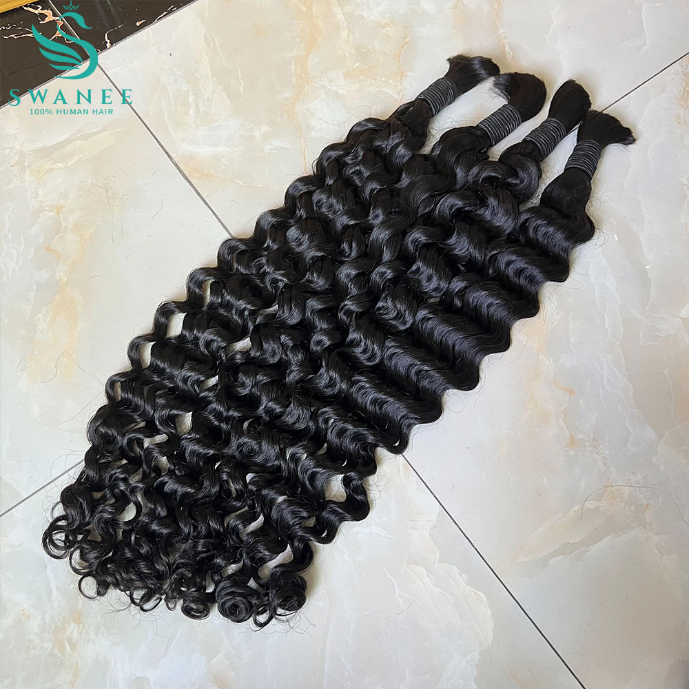 워터 웨이브 100% 인모 벌크, 보헤미안 브레이딩용  - Water Wave Bulk Human Hair For Braiding 리뷰 및 가격