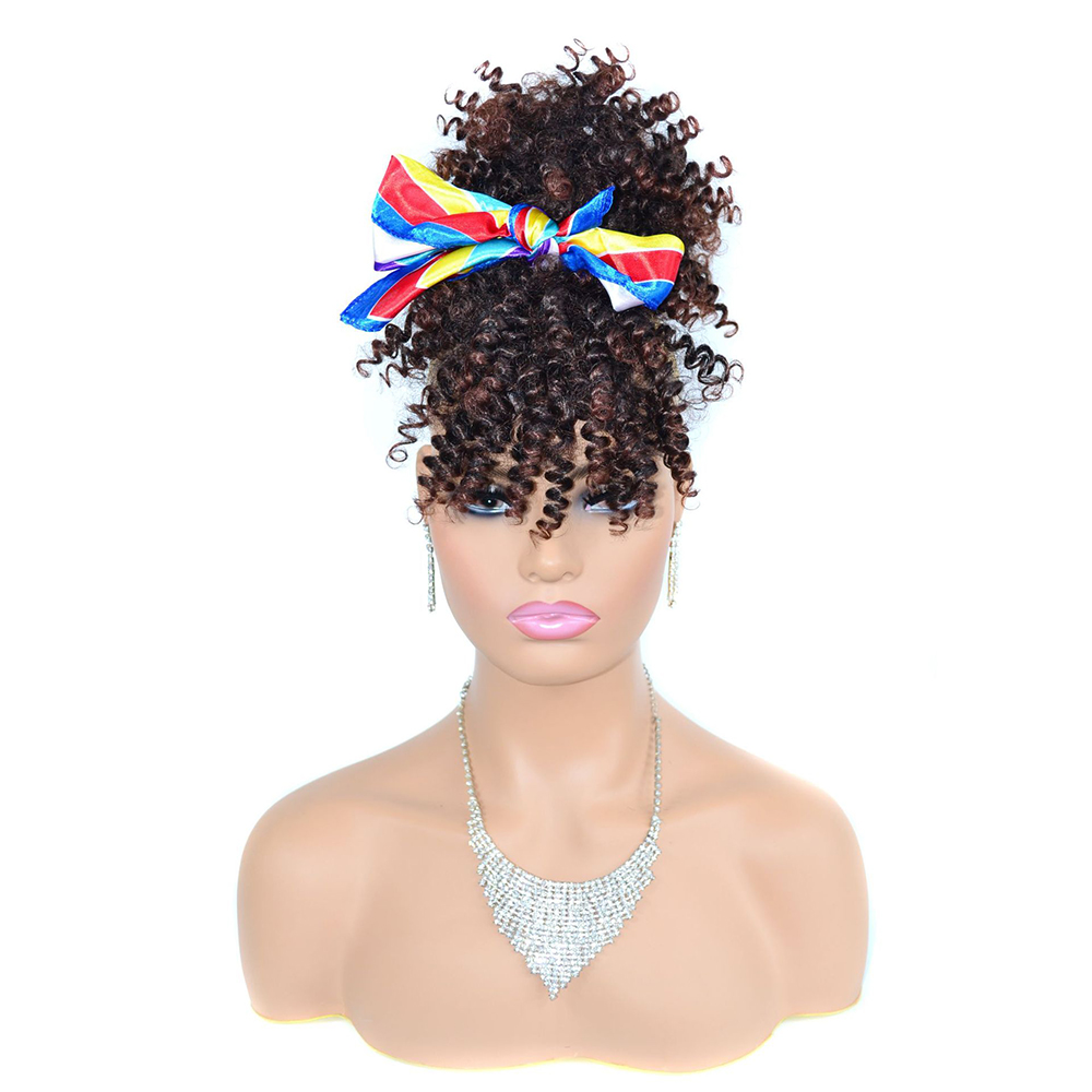 드로스트링 아프로 곱슬머리 퍼프 포니테일 헤어 번(뱅  - Drawstring Afro Curly Puff Ponytail 리뷰 및 가격