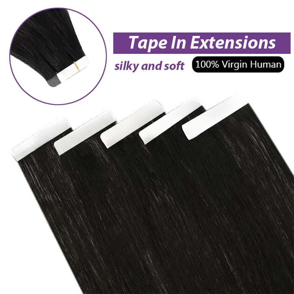 머리 확장에 직선 테이프 피부 씨실 브라질 머리 100 - Invisible Tape In Extensions Real Hair 리뷰 및 가격