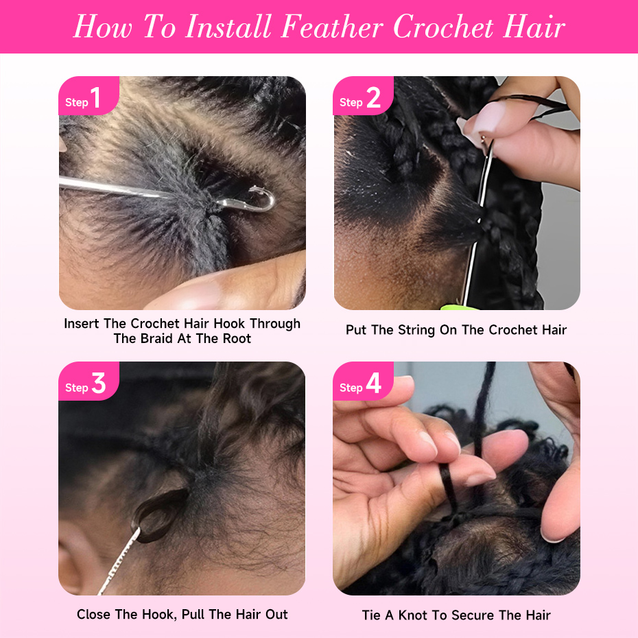 내추럴 딥 웨이브 페더 크로셰 100% 인모, 보이지  - Hair Bundles 리뷰 및 가격