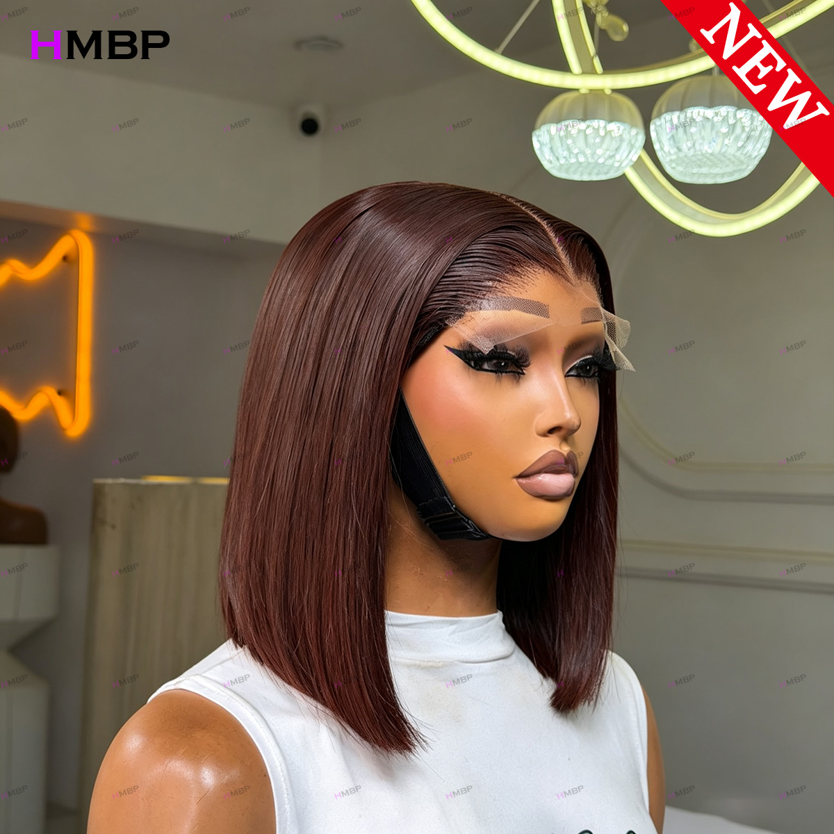 # 33번 다크 오번 스트레이트 밥 가발 350% 밀도 - Glueless Wear And Go Human Hair Wig 리뷰 및 가격