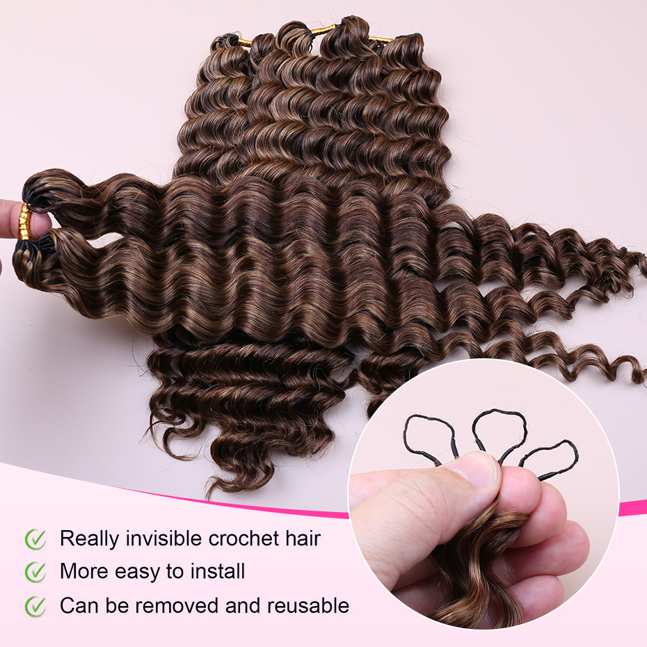 미라클 노츠 페더 크로셰 헤어 하이라이트 컬러 딥 웨이 - Hair Bundles 리뷰 및 가격