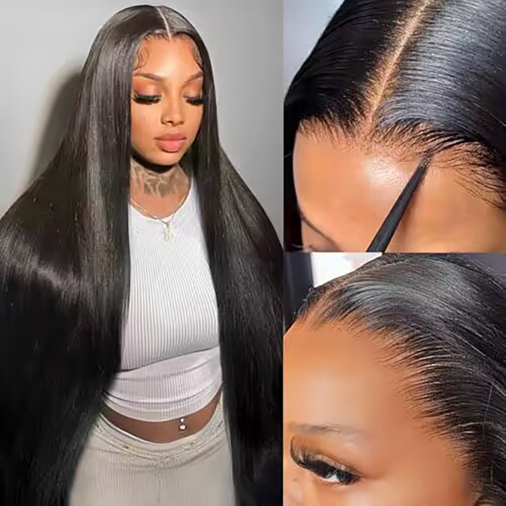 200% 밀도 본 스트레이트 7x6 HD 투명 레이스  - Lace Front Wigs 리뷰 및 가격
