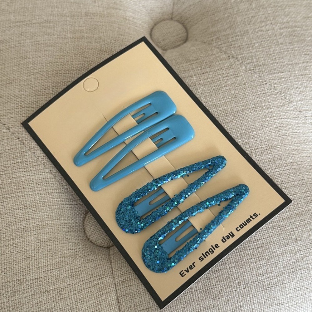 한국 스타일 물방울 모양 바레트 밝은 핑크색 헤어핀 여 - Hair Clips 리뷰 및 가격