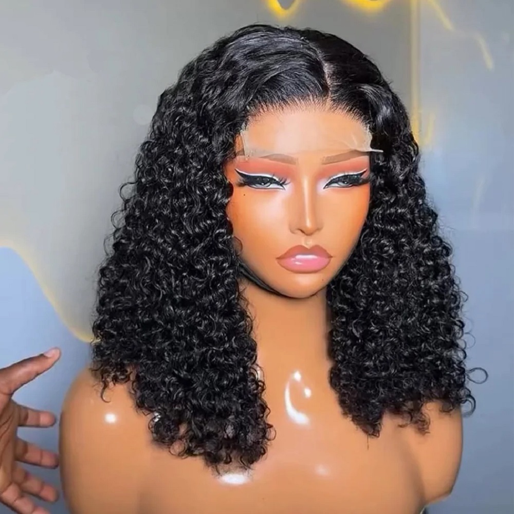 8-14인치 짧은 곱슬 웨이브 숏밥 인모 가발 200% - Glueless Wear And Go Human Hair Wig 리뷰 및 가격