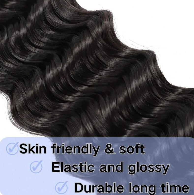 웨프트 없는 인모 브레이딩 헤어 벌크, 딥 웨이브, 워 - Water Wave Bulk Human Hair For Braiding 리뷰 및 가격