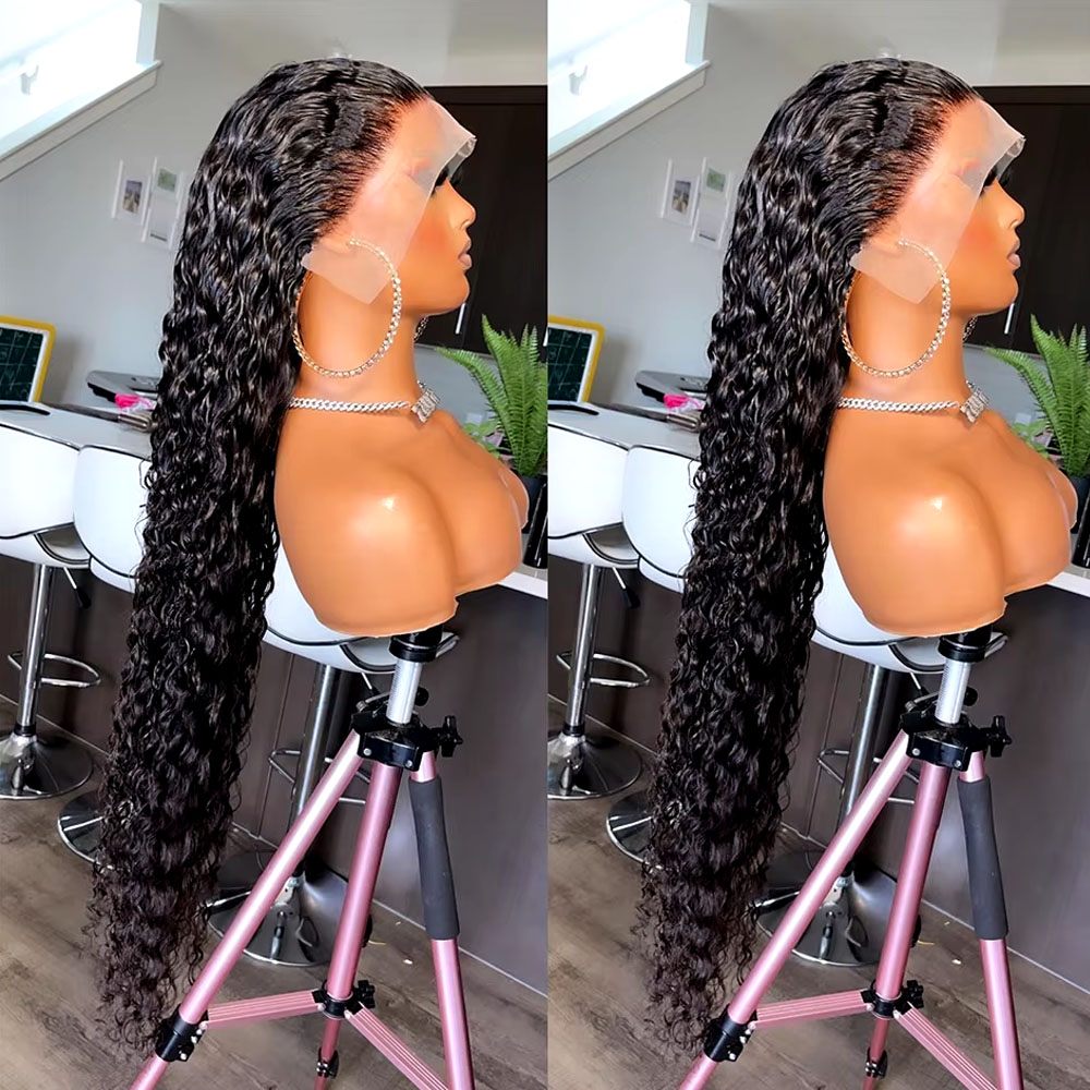 42인치 브라질산 버진 생인모 제리 곱슬 웨이브 13x - Lace Front Wigs 리뷰 및 가격