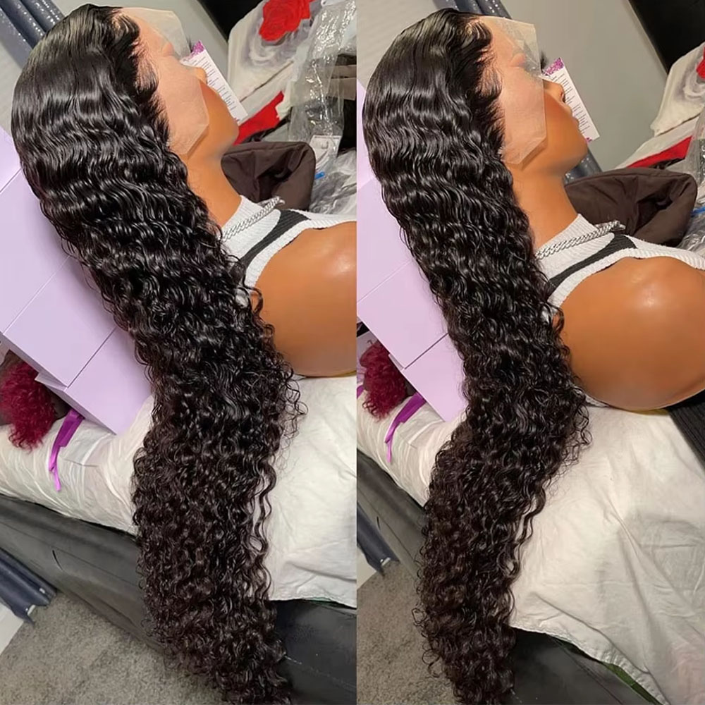 42인치 브라질산 버진 생인모 제리 곱슬 웨이브 13x - Lace Front Wigs 리뷰 및 가격